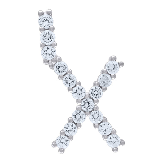 925-Silver Initial "X" Pendant