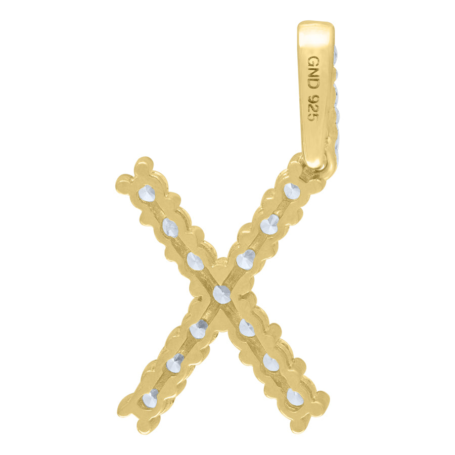 925-Silver Initial "X" Pendant