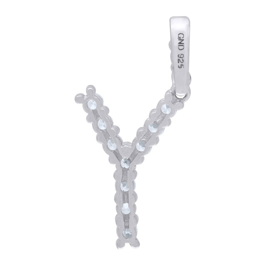 925-Silver Initial "Y" Pendant