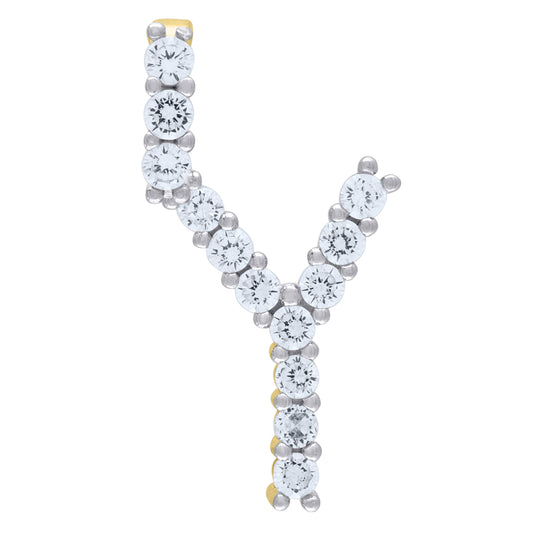 925-Silver Initial "Y" Pendant