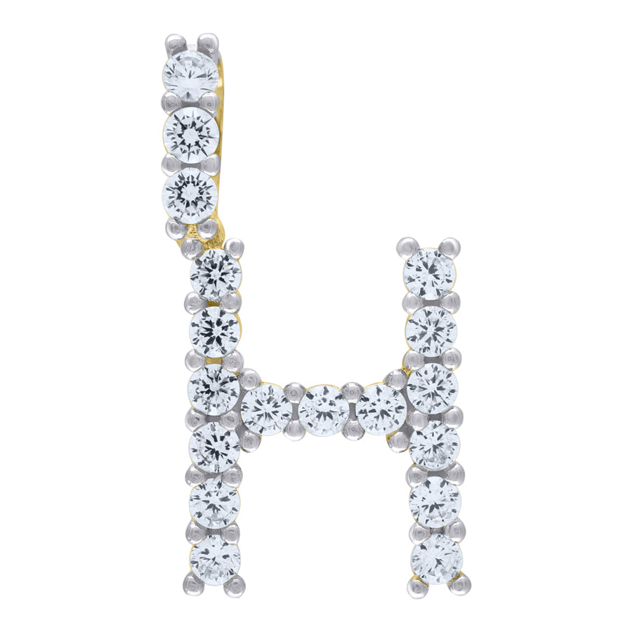 925-Silver Initial "H" Pendant