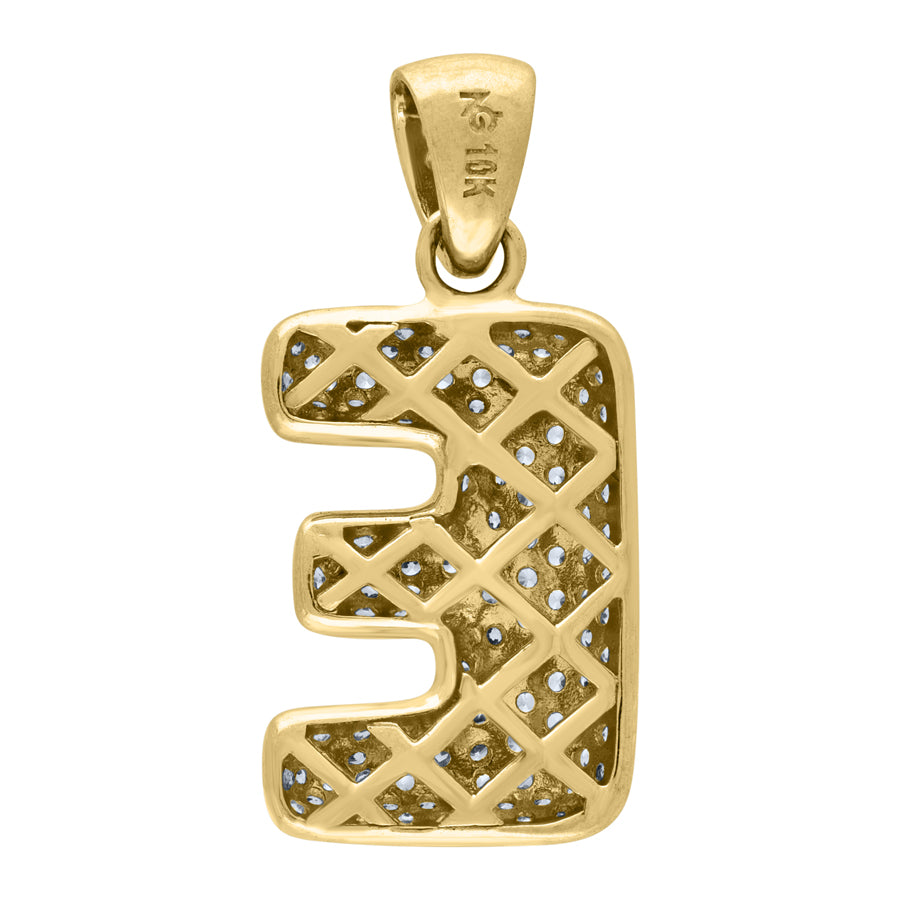 10Kt-Gold Pendant "E" Initial