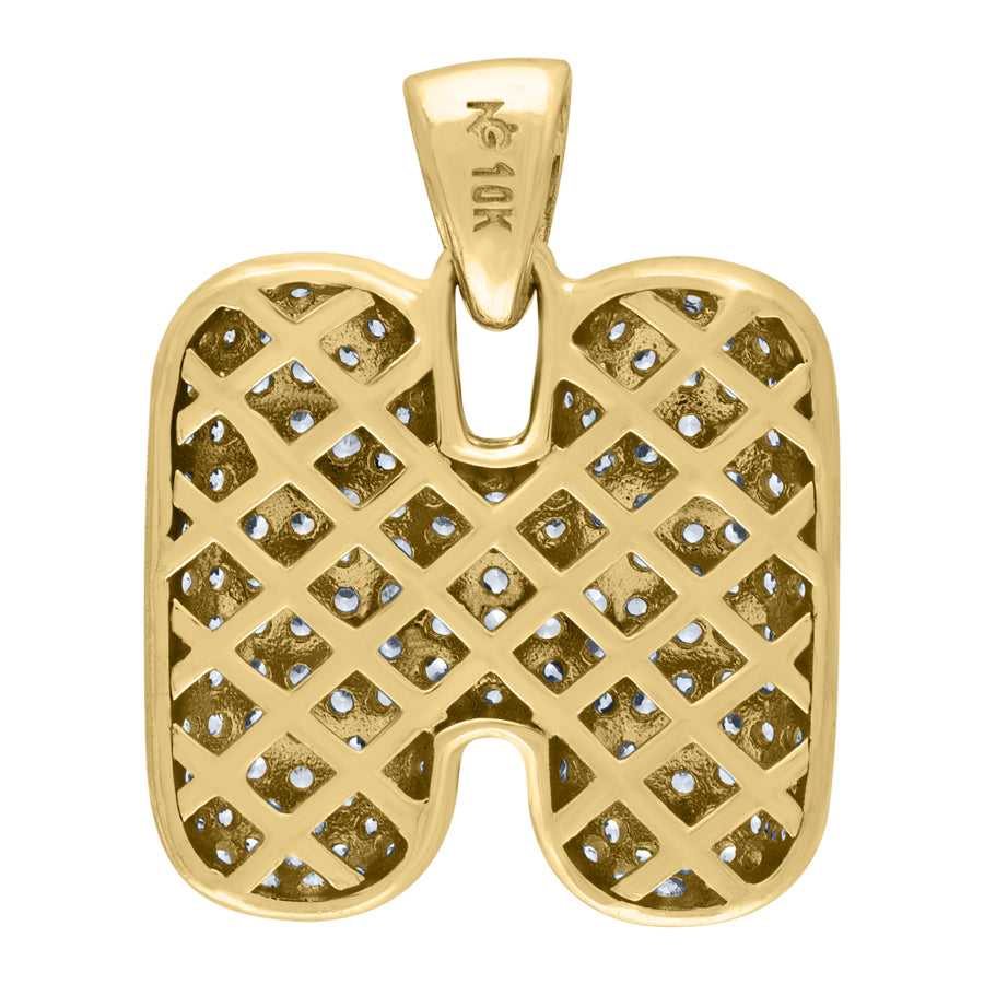 10Kt-Gold Pendant "H" Initial