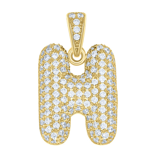 10Kt-Gold Pendant "H" Initial