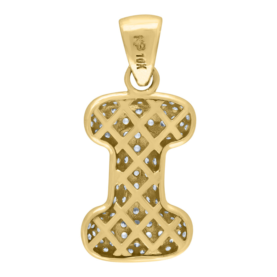 10Kt-Gold Pendant "I" Initial