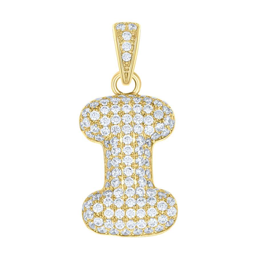 10Kt-Gold Pendant "I" Initial