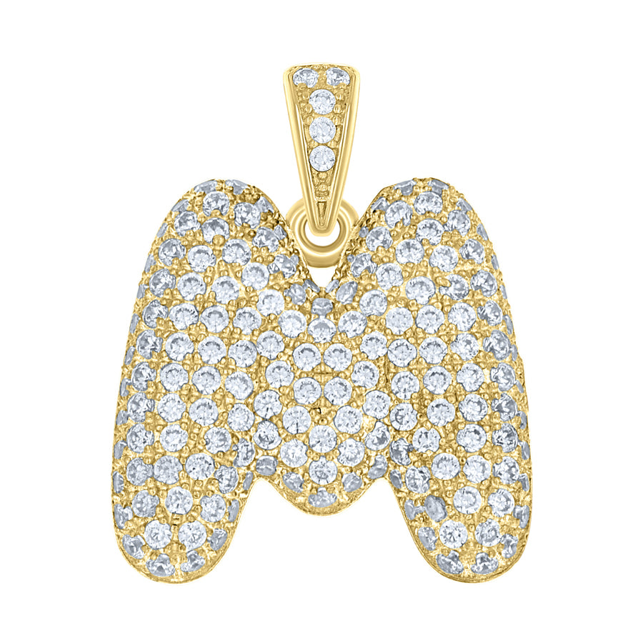 10Kt-Gold Pendant "M" Initial