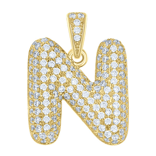 10Kt-Gold Pendant "N" Initial