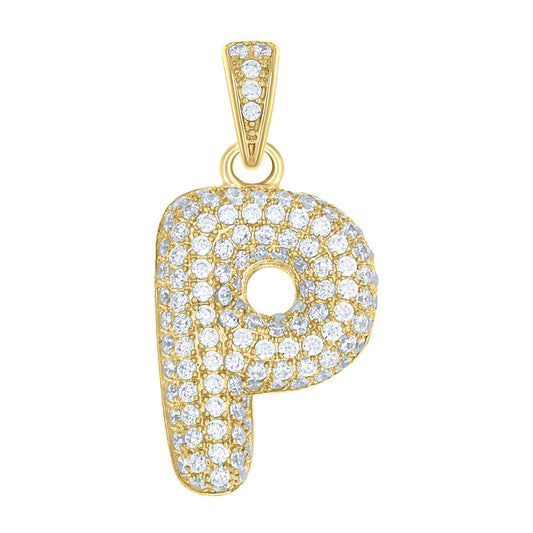 10Kt-Gold Pendant "P" Initial