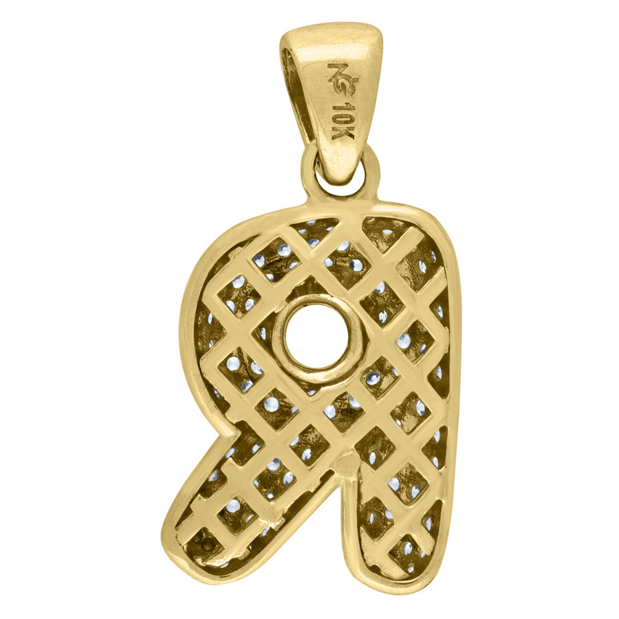 10Kt-Gold Pendant "R" Initial