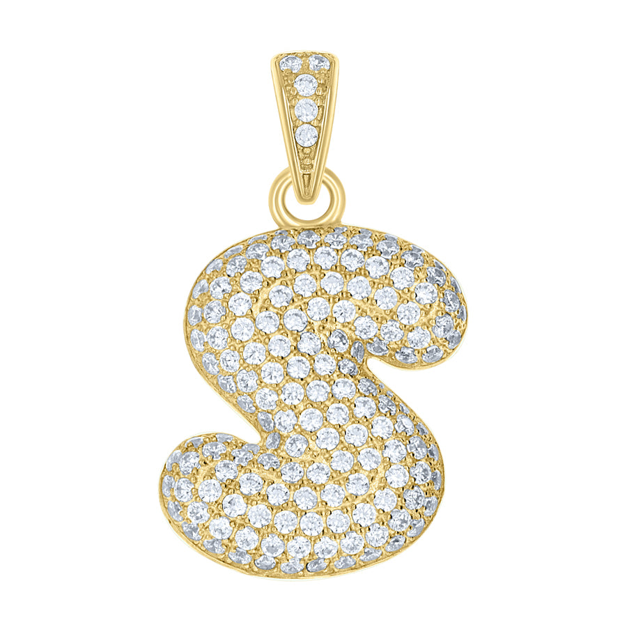 10Kt-Gold Pendant "S" Initial