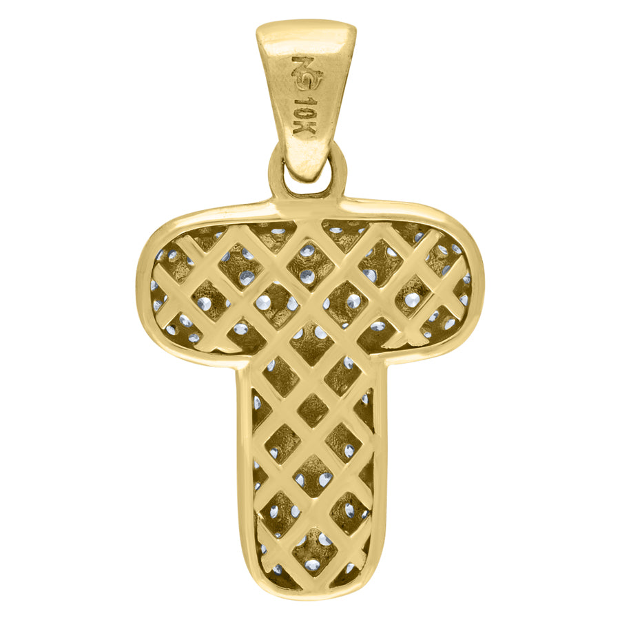 10Kt-Gold Pendant "T" Initial
