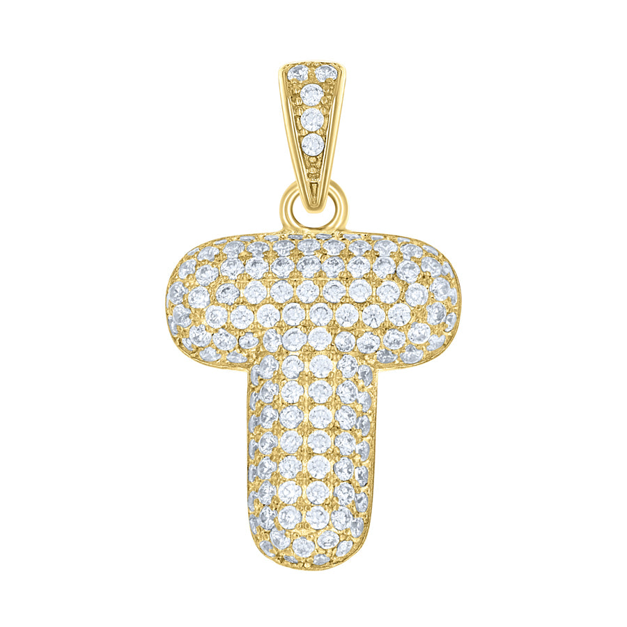 10Kt-Gold Pendant "T" Initial