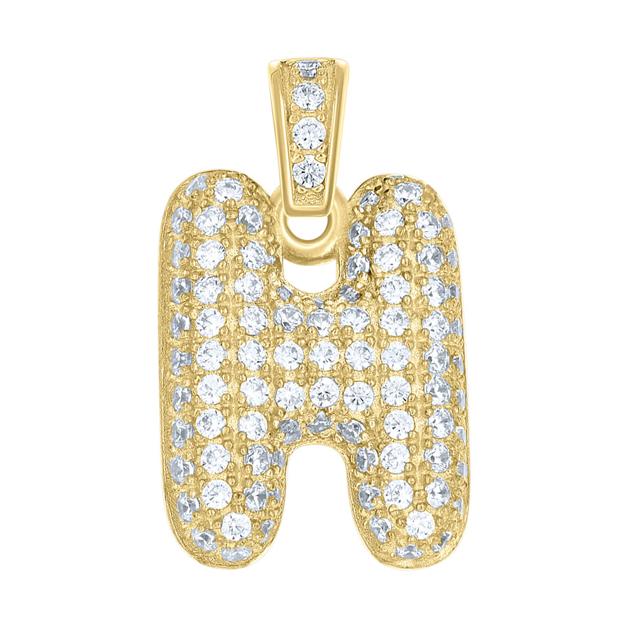 10Kt-Gold Pendant "H" Initial
