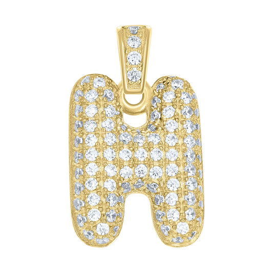 10Kt-Gold Pendant "H" Initial
