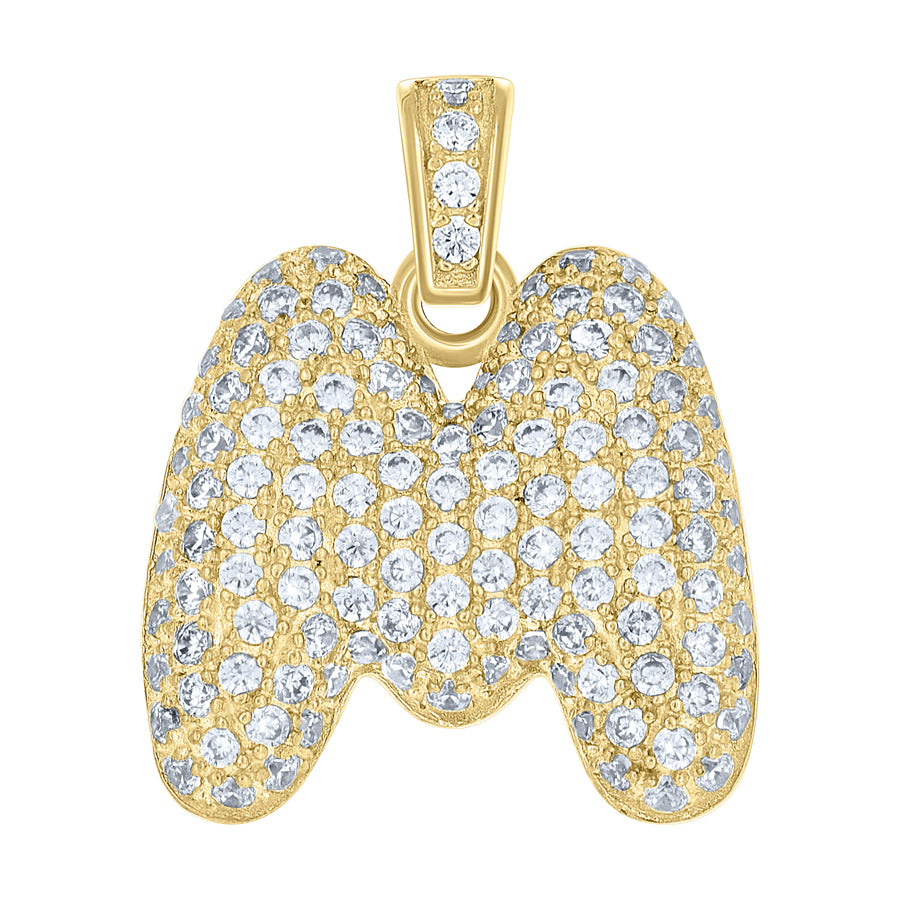 10Kt-Gold Pendant "M" Initial