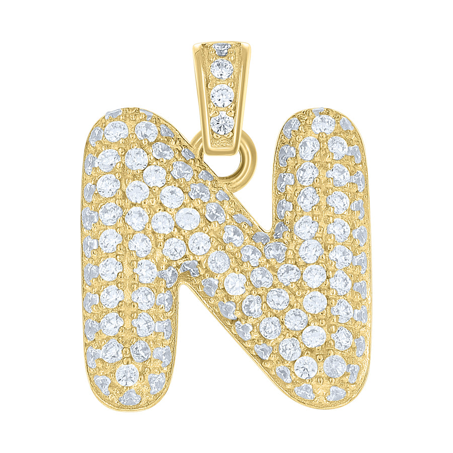 10Kt-Gold Pendant "N" Initial