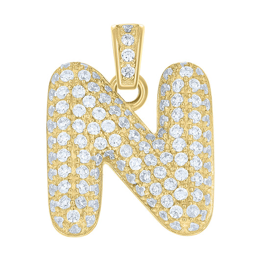 10Kt-Gold Pendant "N" Initial