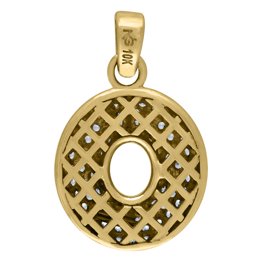 10Kt-Gold Pendant "O" Initial