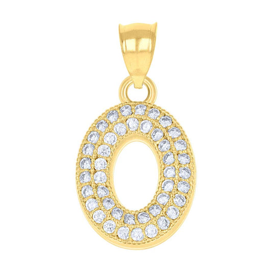 10Kt-Gold Pendant "O" Initial
