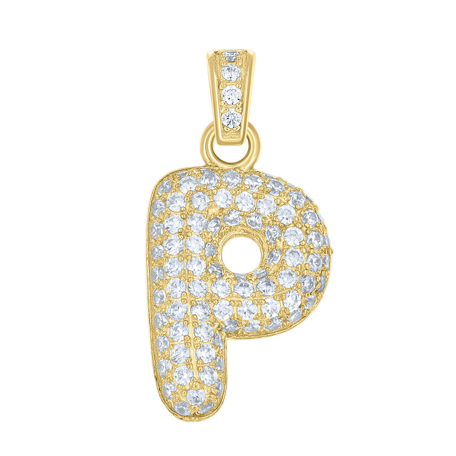 10Kt-Gold Pendant "P" Initial