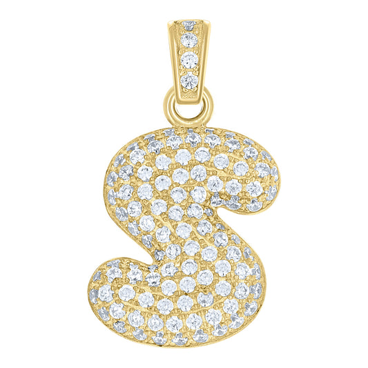 10Kt-Gold Pendant "S" Initial