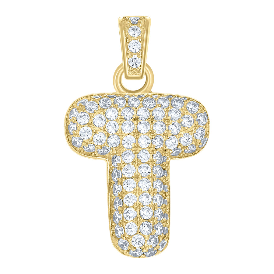 10Kt-Gold Pendant "T" Initial
