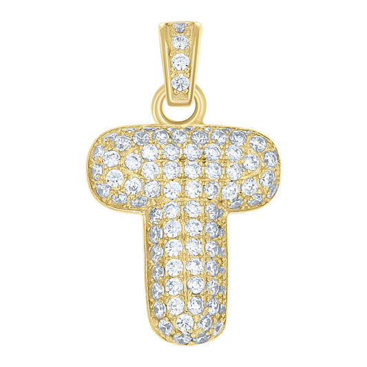 10Kt-Gold Pendant "T" Initial
