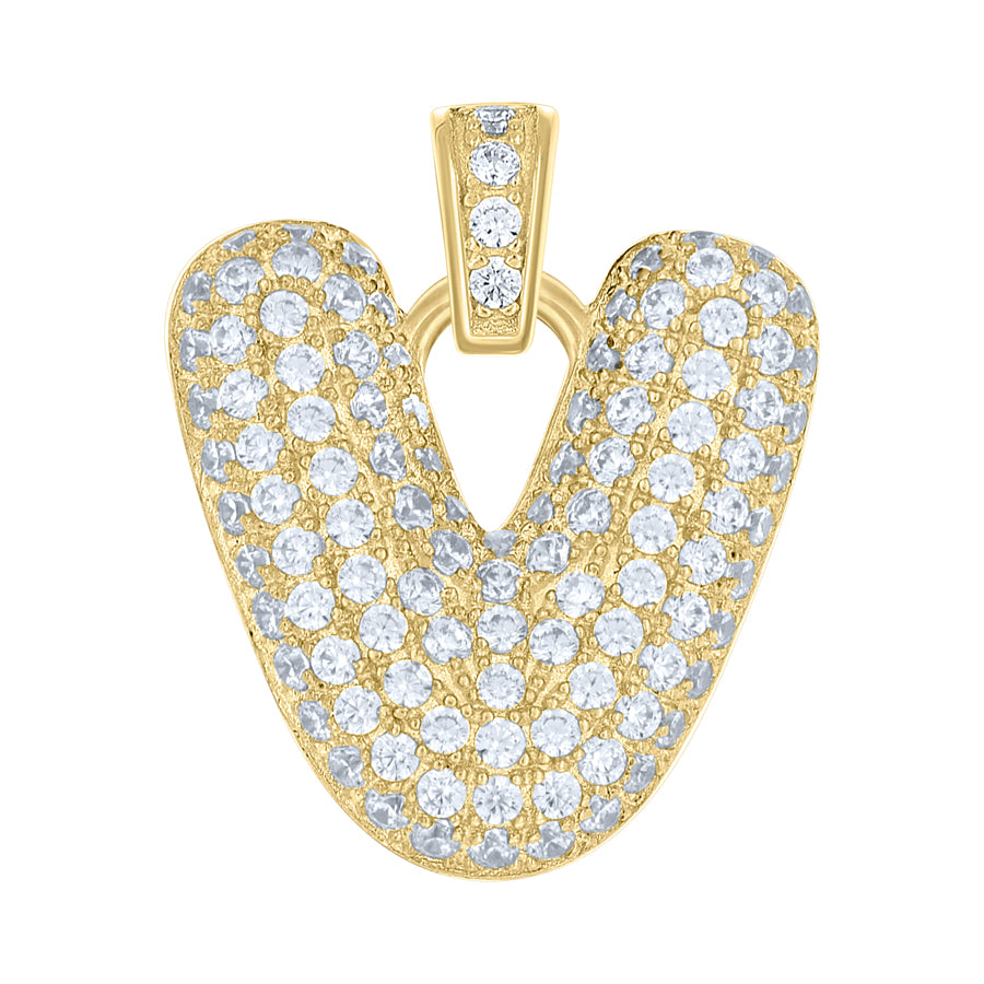 10Kt-Gold Pendant "V" Initial