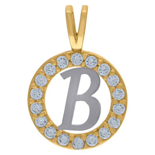 10Kt Gold Initial Letter Pendant "B"