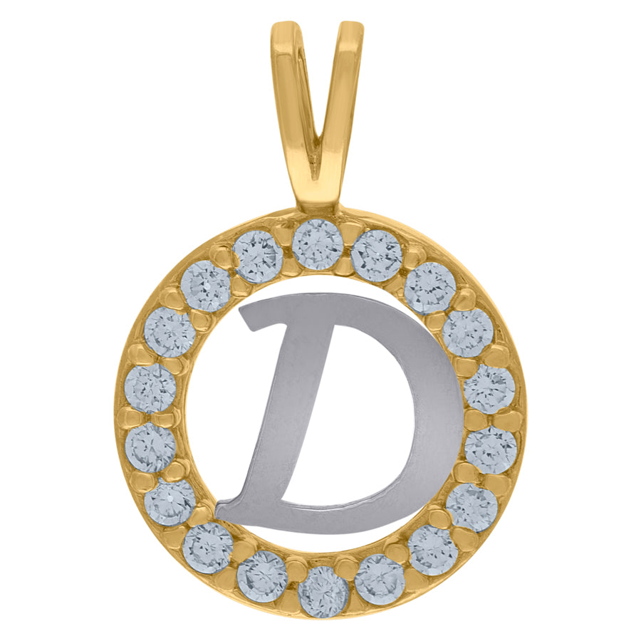 10Kt Gold Initial Letter Pendant "D"