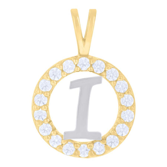 10Kt Gold Initial Letter Pendant "I"