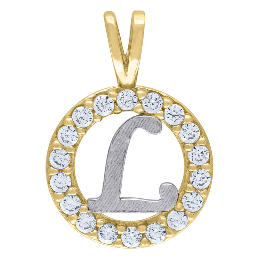 10Kt Gold Initial Letter Pendant "L"