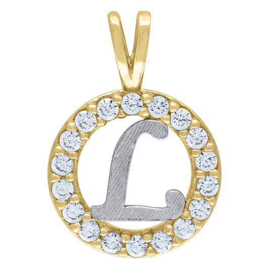 10Kt Gold Initial Letter Pendant "L"