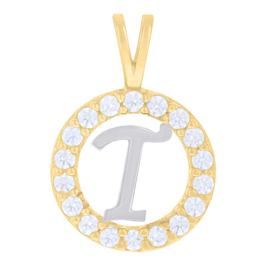 10Kt Gold Initial Letter Pendant "T"