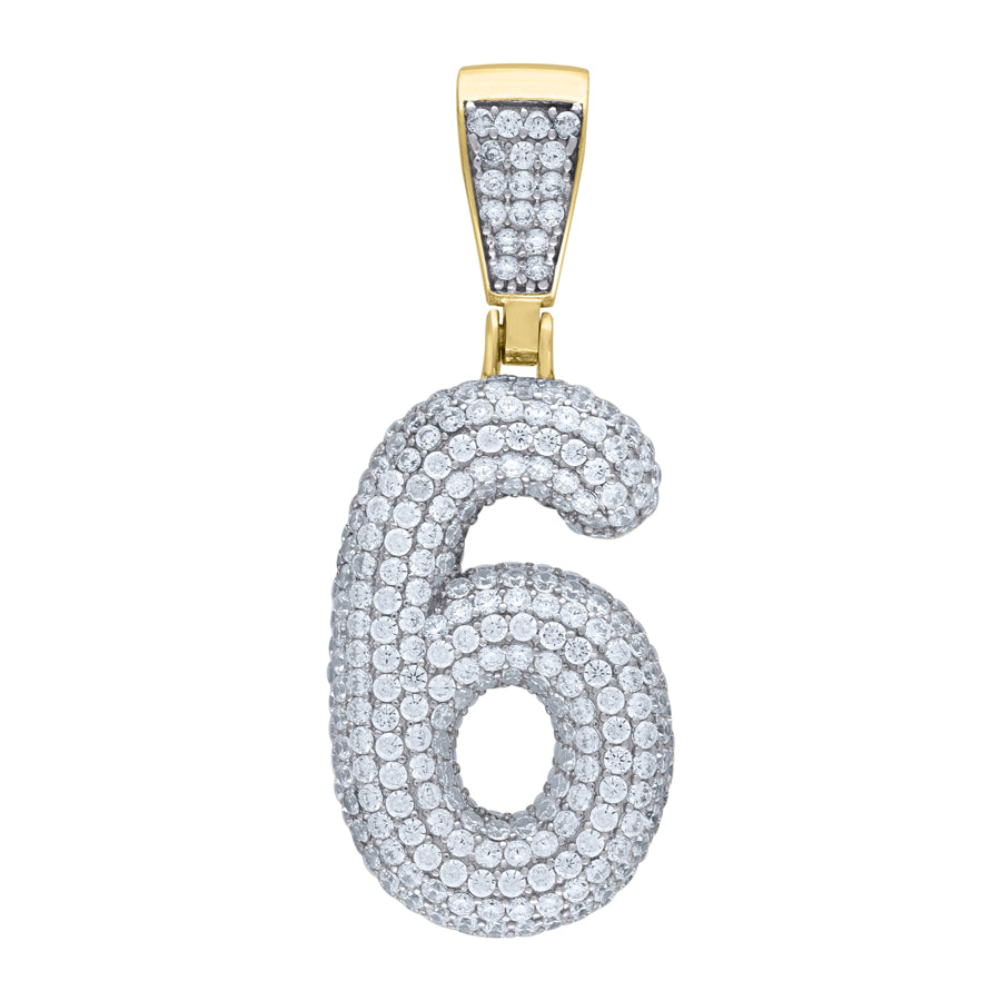 925-Silver Pendant Number "6"