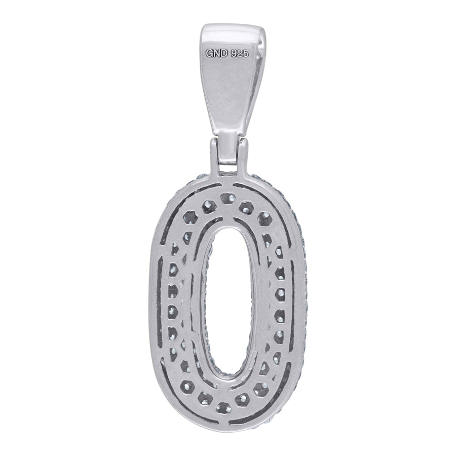 925-Silver Pendant Number "0"