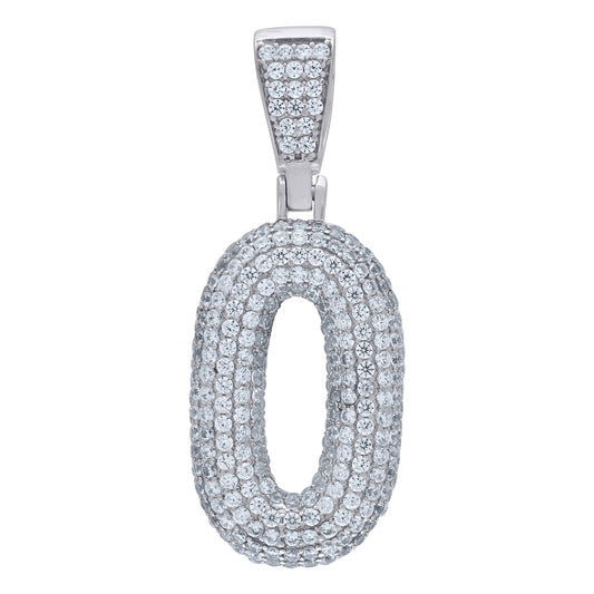 925-Silver Pendant Number "0"