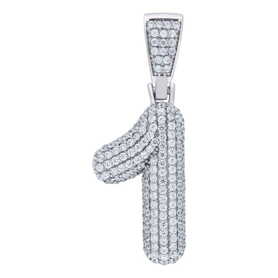 925-Silver Pendant Number "1"