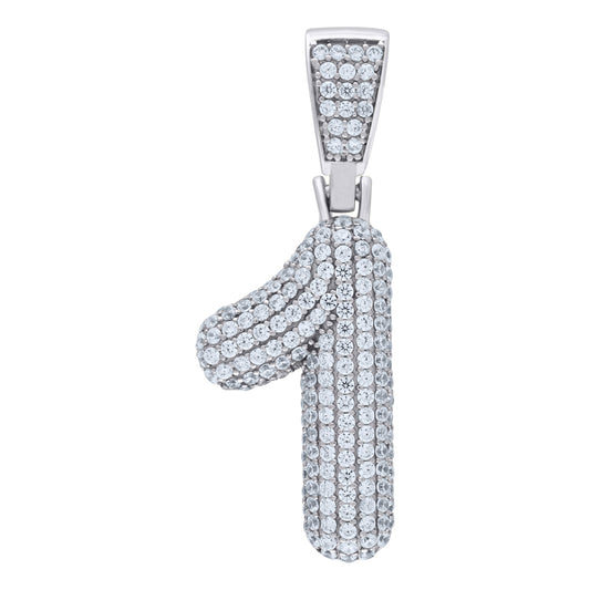 925-Silver Pendant Number "1"