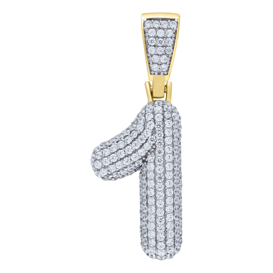 925-Silver Pendant Number "1"