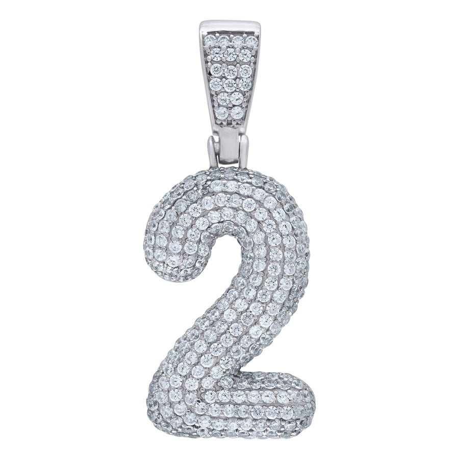 925-Silver Pendant Number "2"