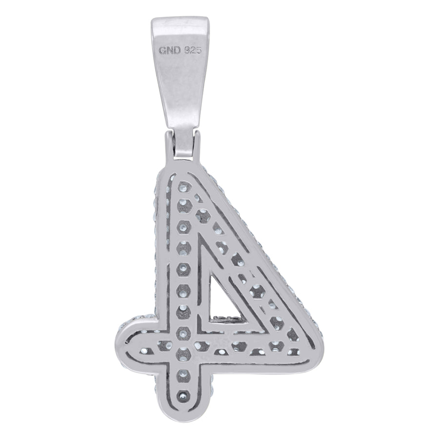 925-Silver Pendant Number "4"