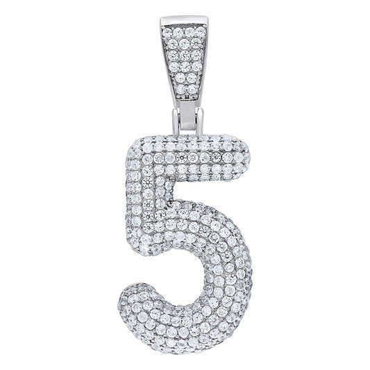 925-Silver Pendant Number "5"