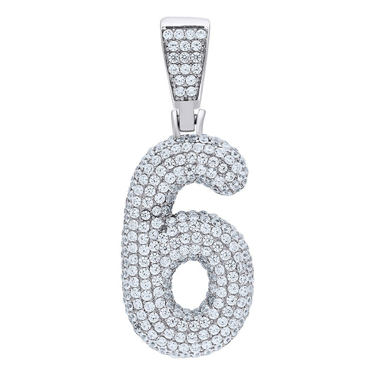 925-Silver Pendant Number "6"
