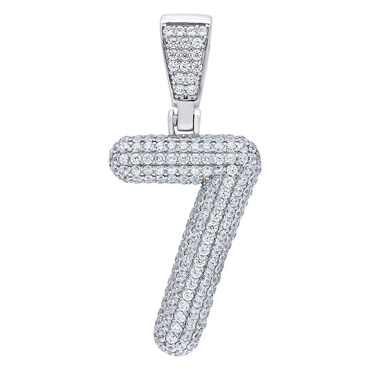 925-Silver Pendant Number "7"