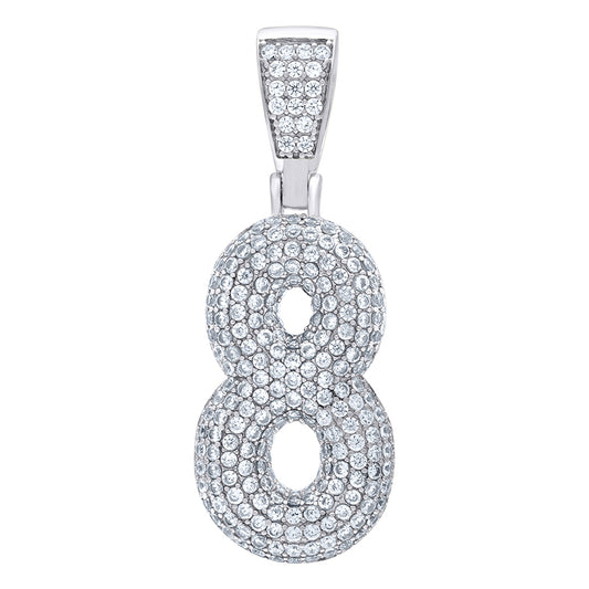 925-Silver Pendant Number "8"