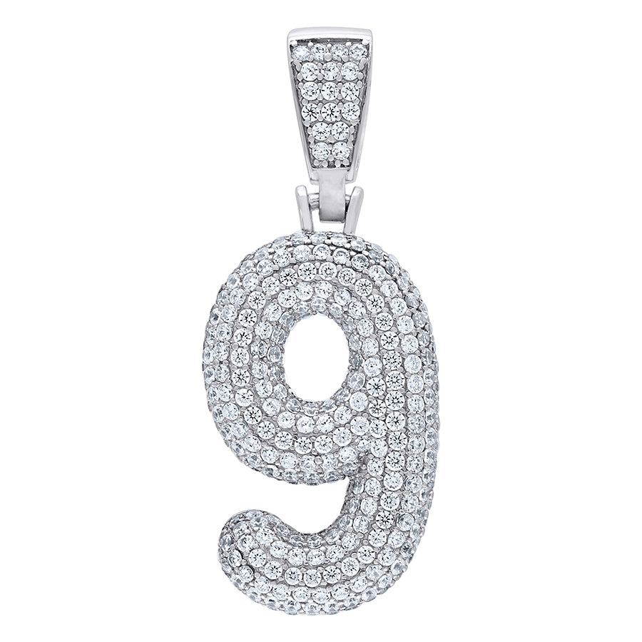 925-Silver Pendant Number "9"