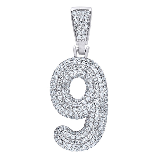 925-Silver Pendant Number "9"