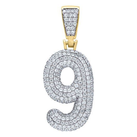 925-Silver Pendant Number "9"